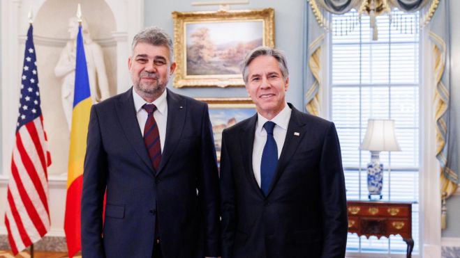 Prim-ministrul Marcel Ciolacu a avut o întrevedere cu Secretarul de stat american Antony Blinken